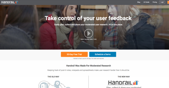 HandrailUX簡化了進行用戶訪談的流程
